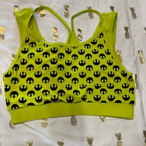 Star Wars Sports Bra, Lime, Size M. EUC
Mad Engine Brand.